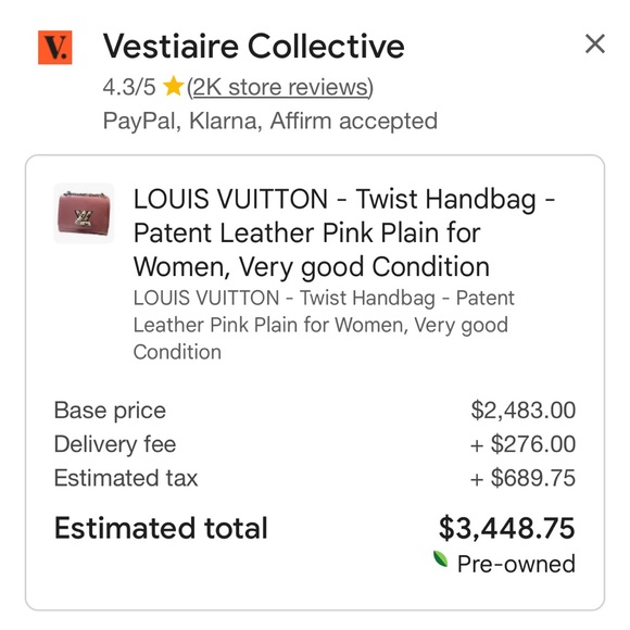 LV Portefeuille Twist Clutch in Pink Patent Leather Authentic Louis Vuitton - Picture 13 of 13